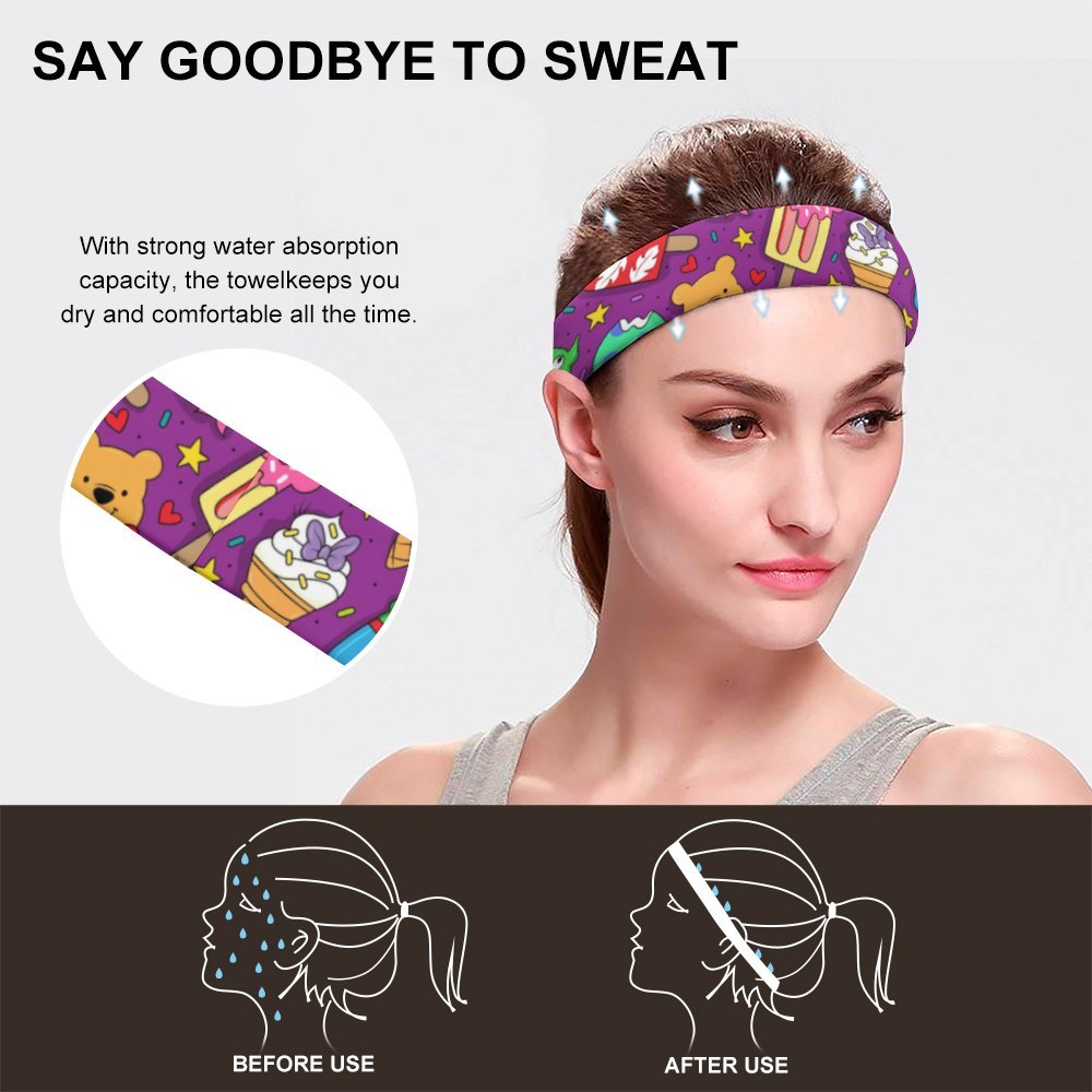 Ice Cream Sports Sweat Headband