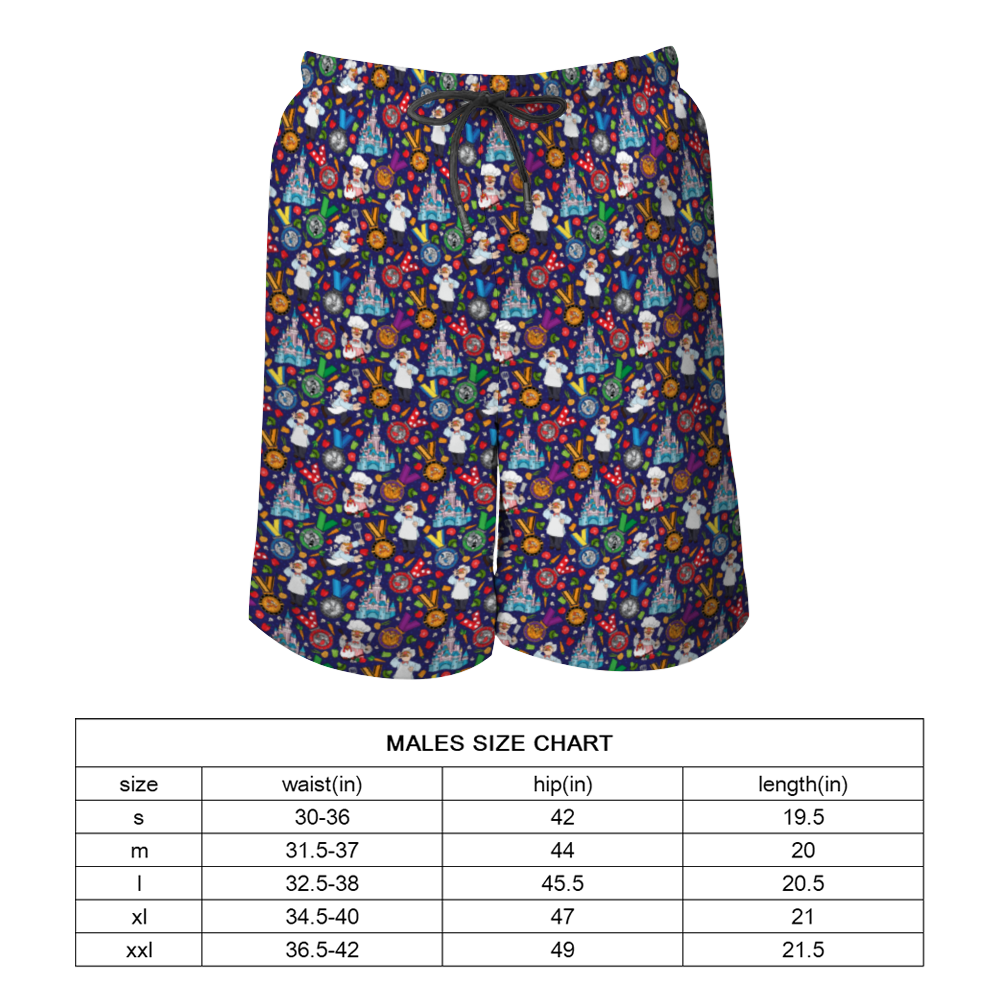 Muppets Chef Wine And Dine Race Men's Swim Trunks Swimsuit