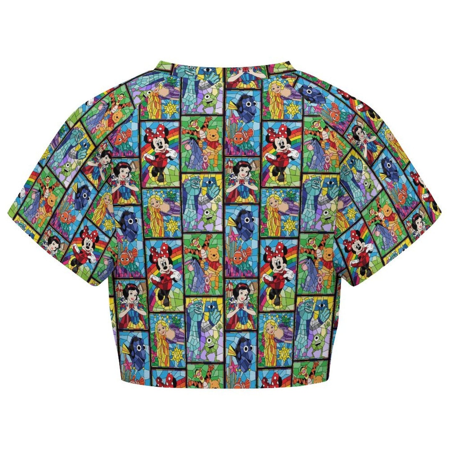 All Over Print Cropped Ralgan T-Shirt - Ambrie
