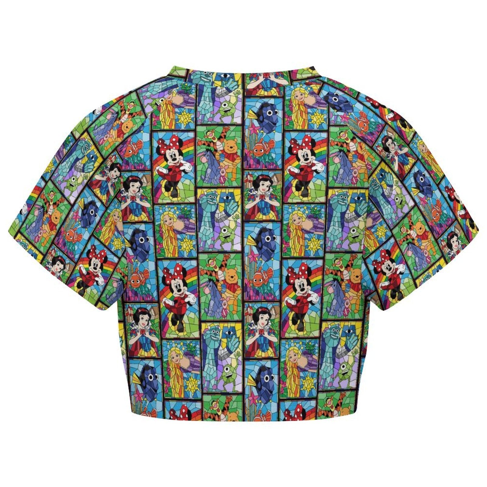 All Over Print Cropped Ralgan T-Shirt - Ambrie