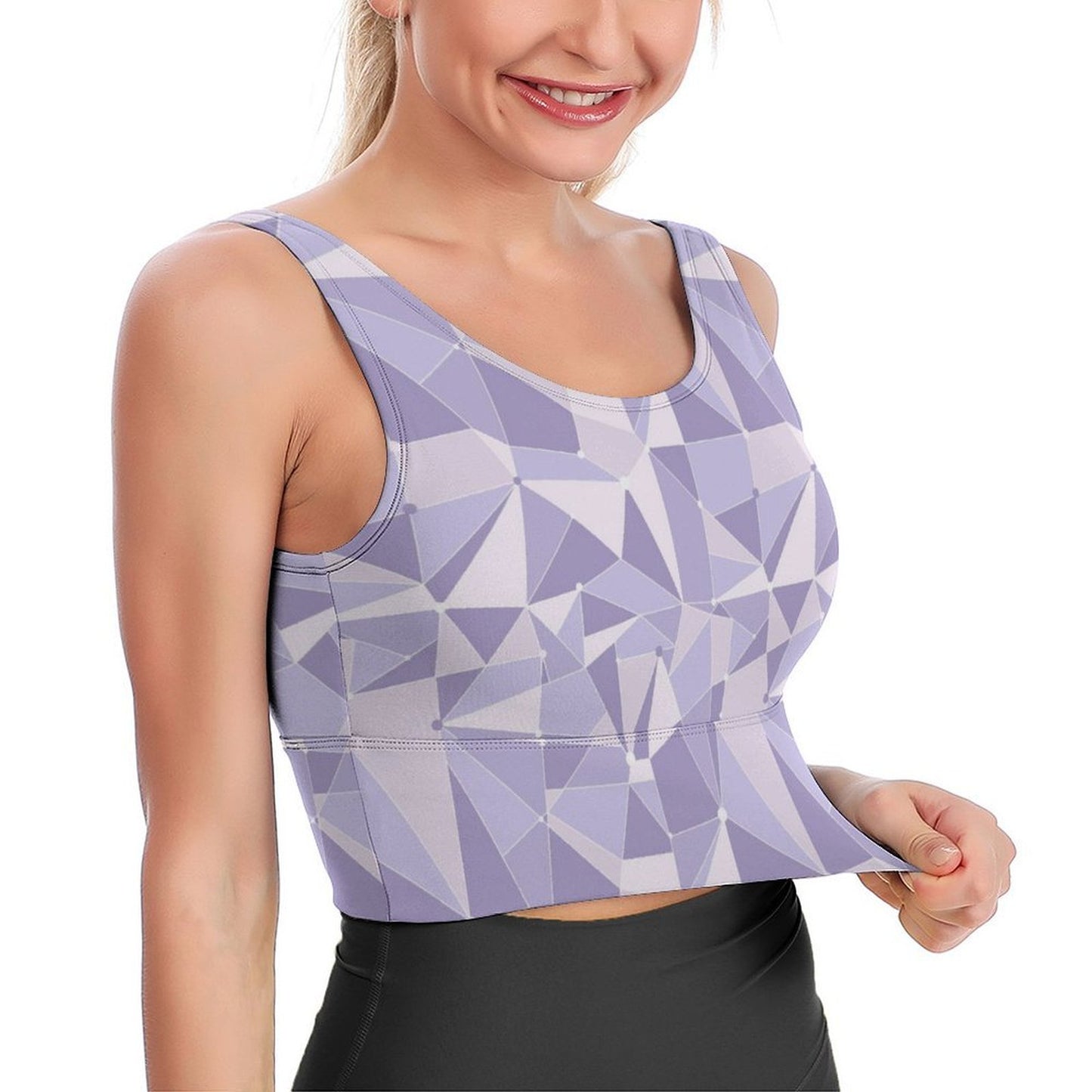 Purple Wall Women's Crop Tank Top - Ambrie