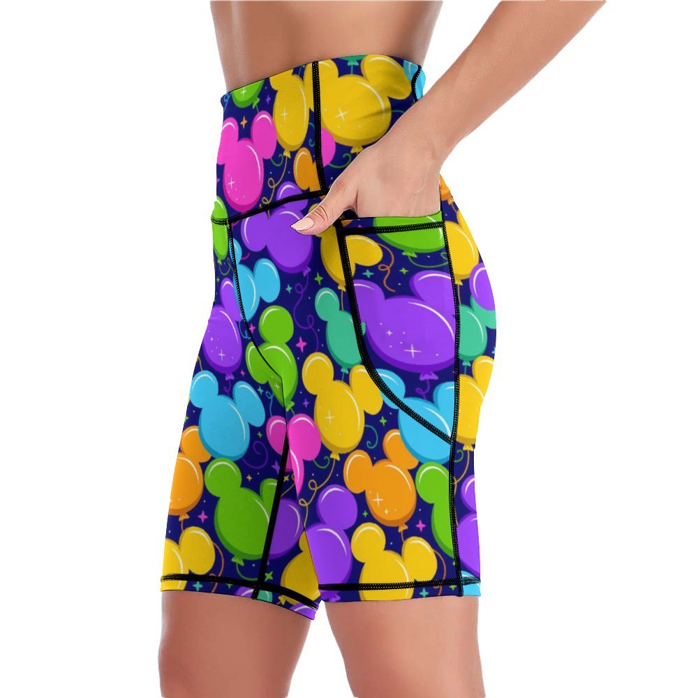Park Balloons Women's Knee Length Athletic Yoga Shorts With Pockets