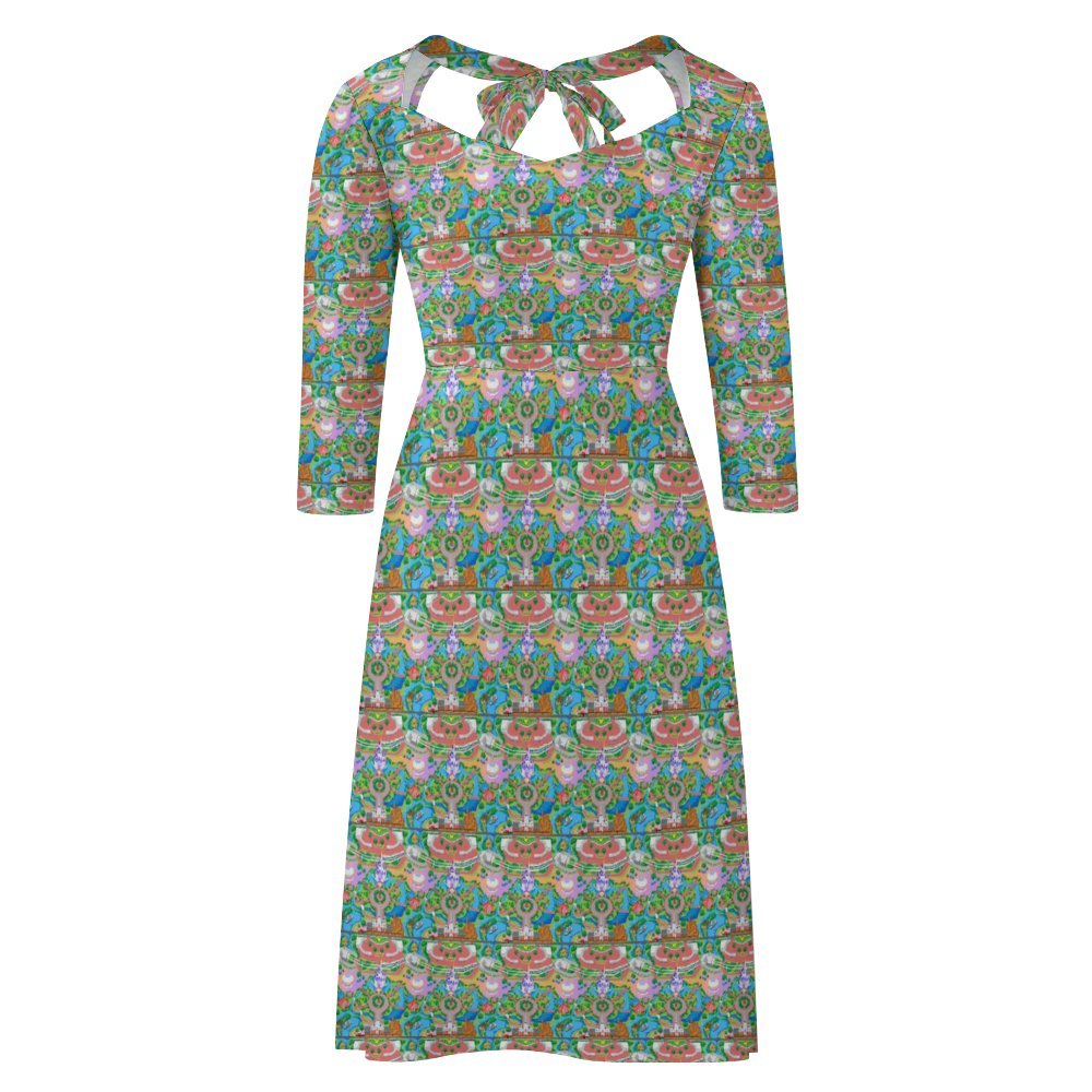 Park Map Women's Sweetheart Dress Flare Dress Ambrie Park Map Women's Sweetheart Dress Flare Dress Ambrie
