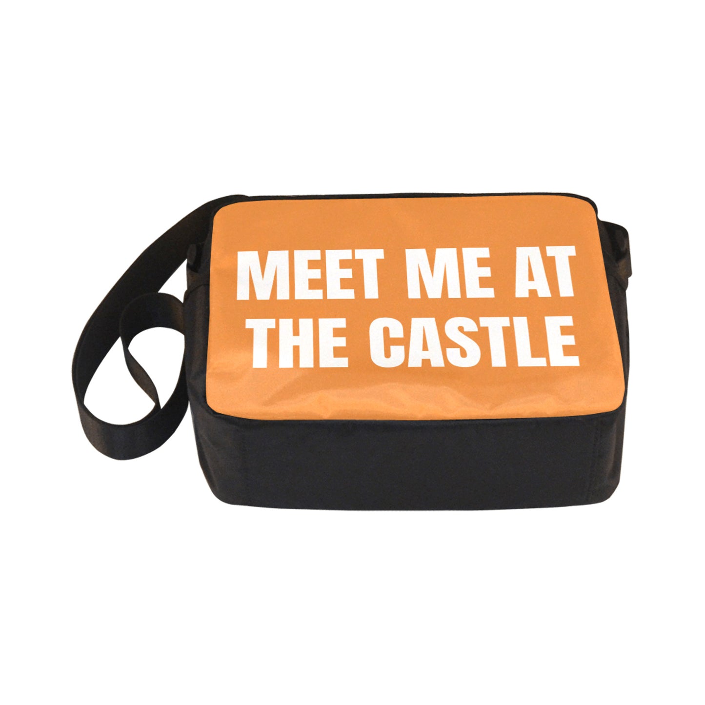 Meet Me At The Castle Orange Classic Cross-body Nylon Bag