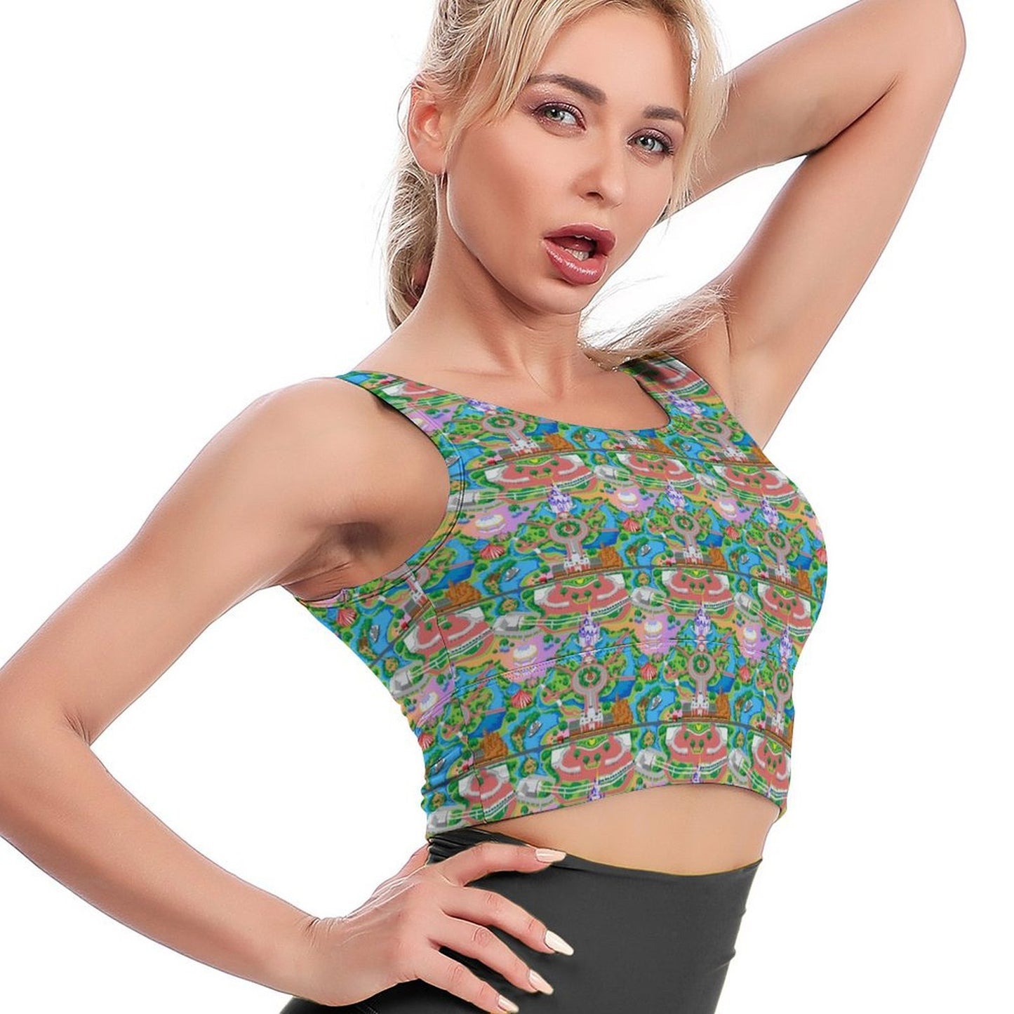 Park Map Women's Crop Tank Top - Ambrie