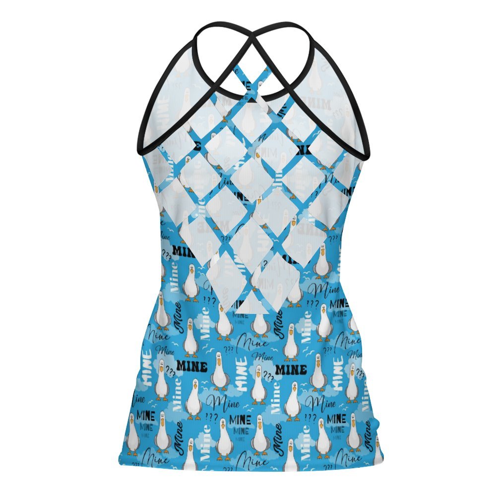 Disney Finding Nemo Mine Mine Mine Women's Criss-Cross Open Back Tank Top