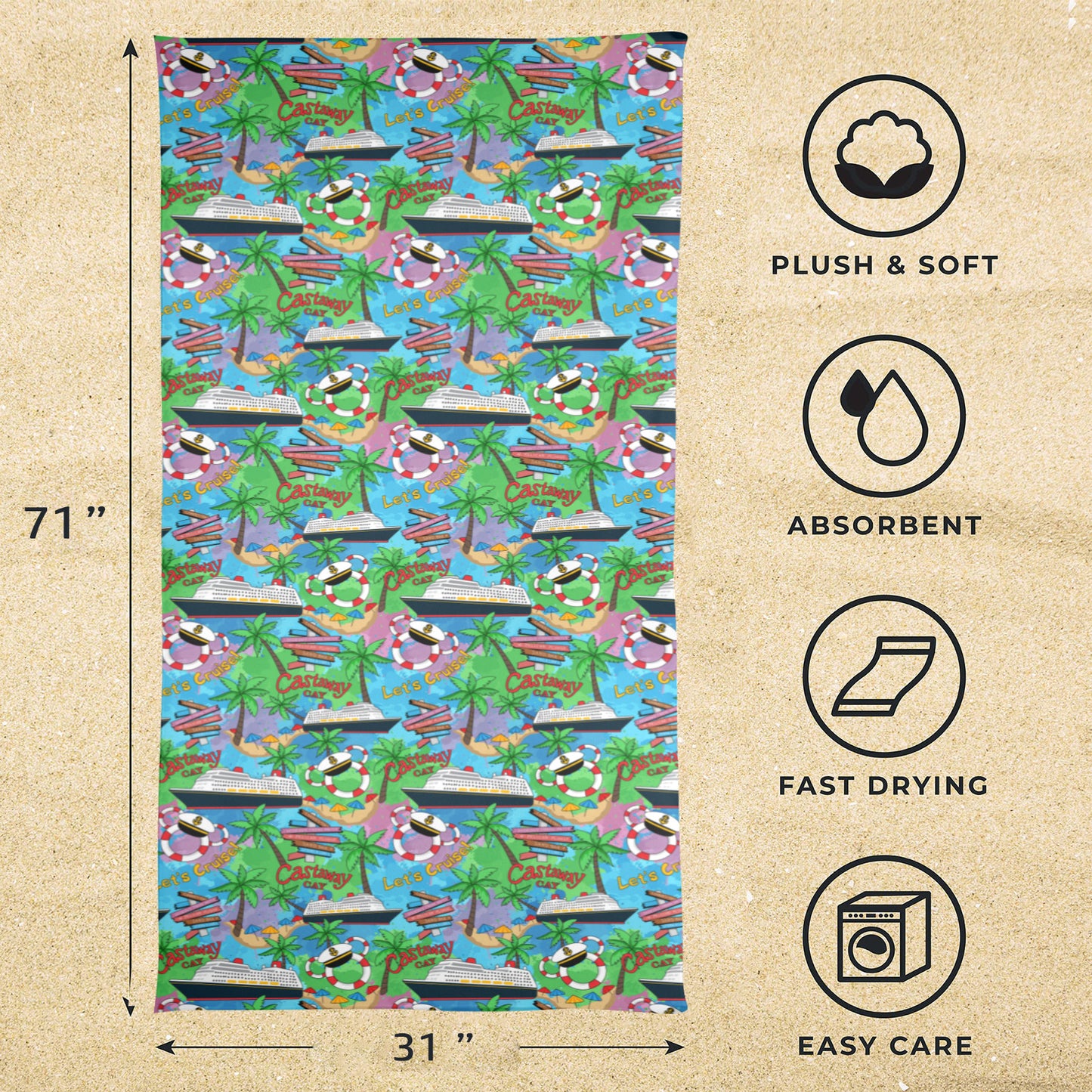 Cruise Beach Towel