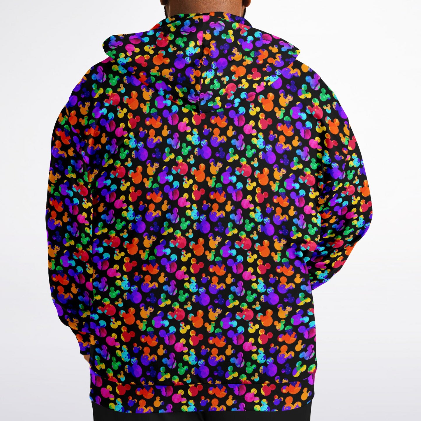 Watercolor Plus-size Unisex Zip Hoodie