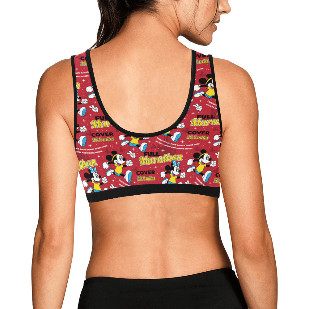 Mickey And Minnie Marathon Women's Sports Bra