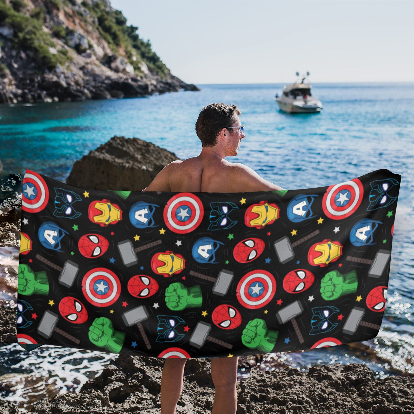 Super Heroes Beach Towel