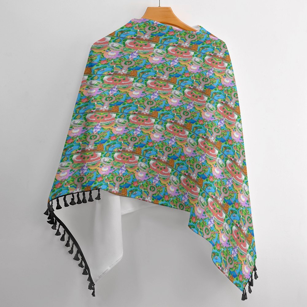 Park Map Tassel Cape