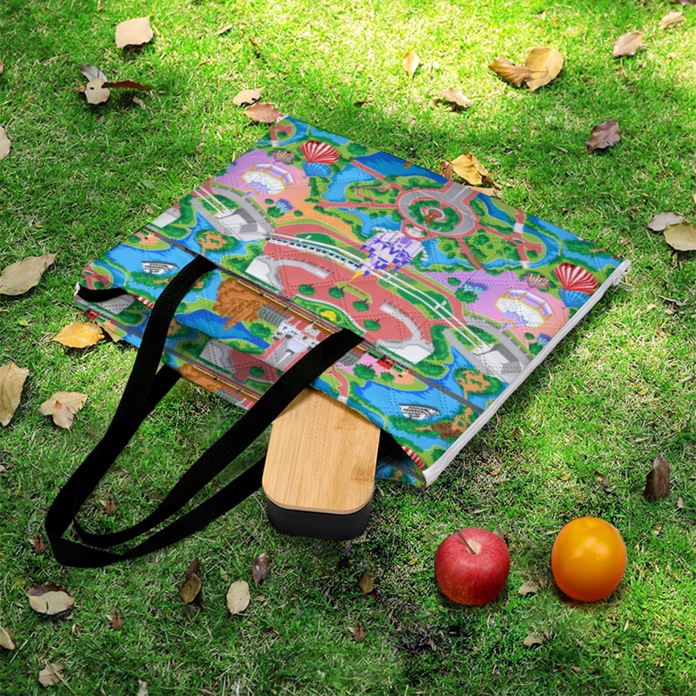 Park Map Zipper Picnic Mat