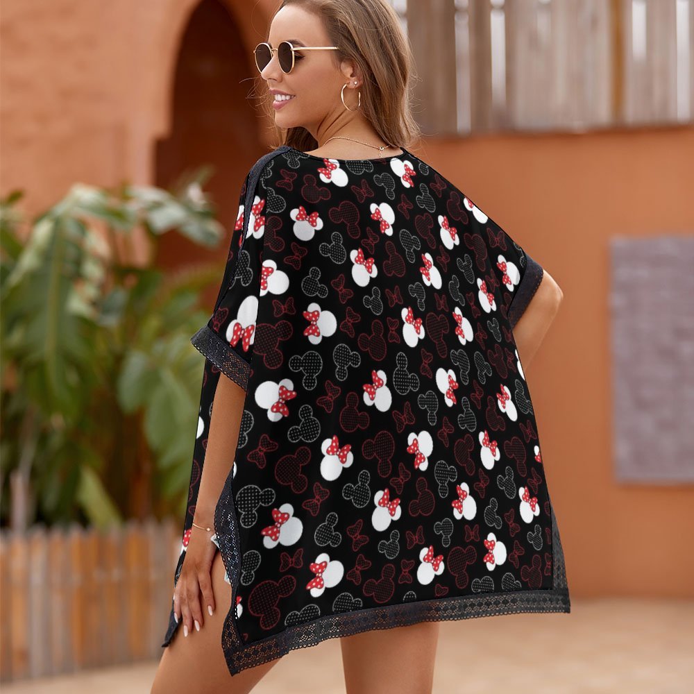 Mickey And Minnie Dots Women's Swimsuit Cover Up