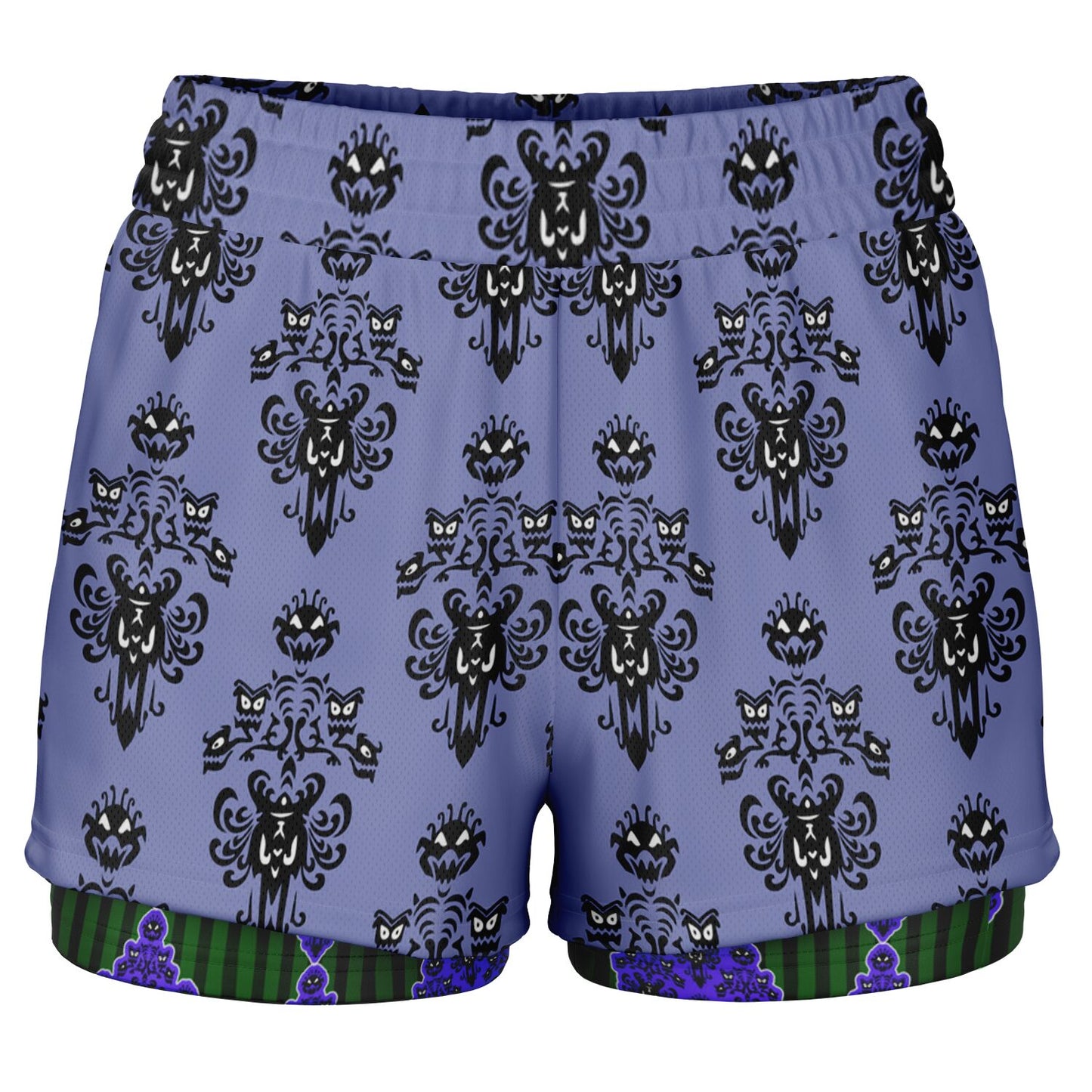 Haunted Mansion Wallpaper Women's 2-in-1 Shorts