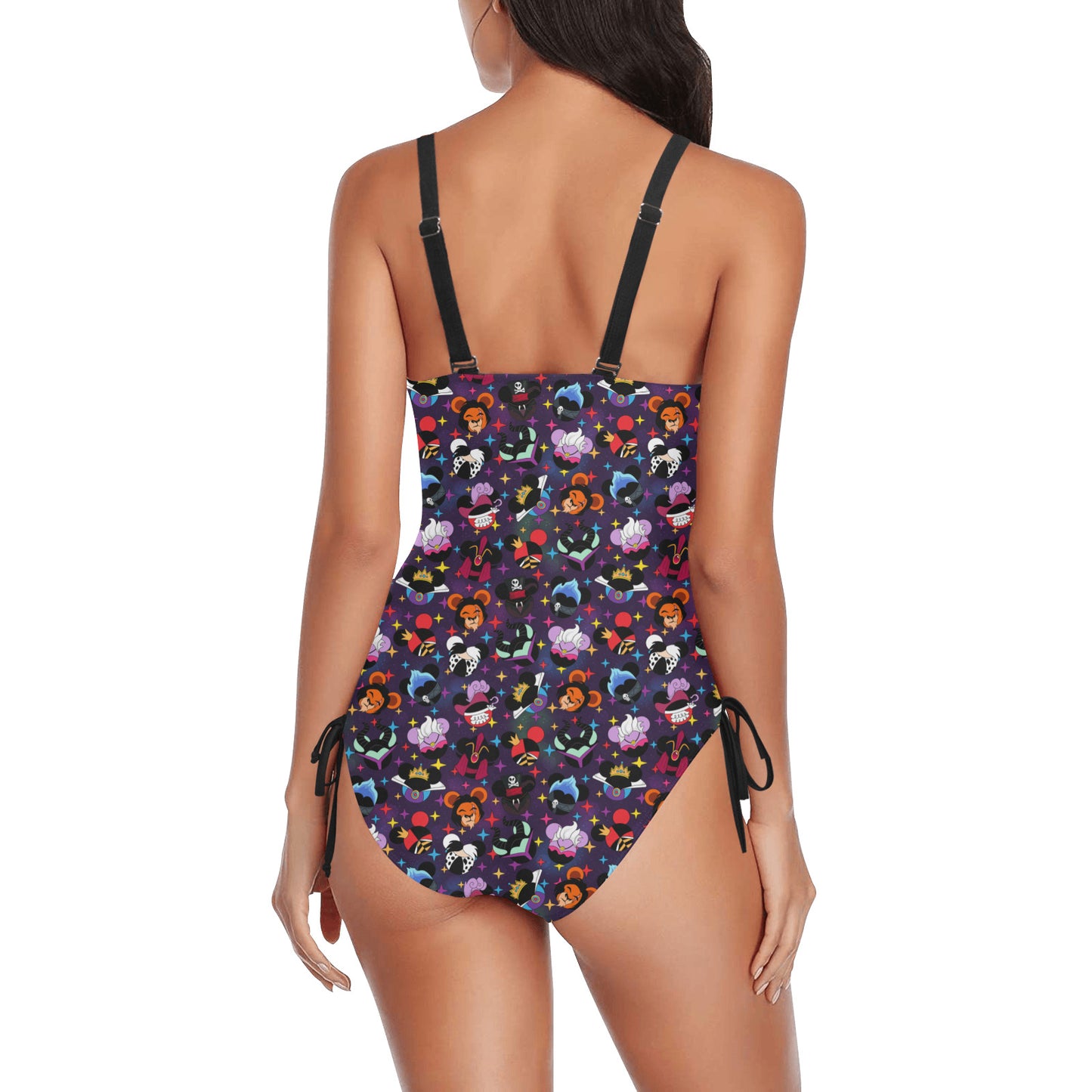 Villains Drawstring Side Women's One-Piece Swimsuit