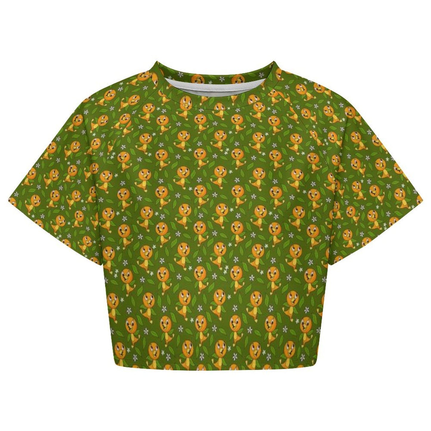 All Over Print Cropped Ralgan T-Shirt - Ambrie