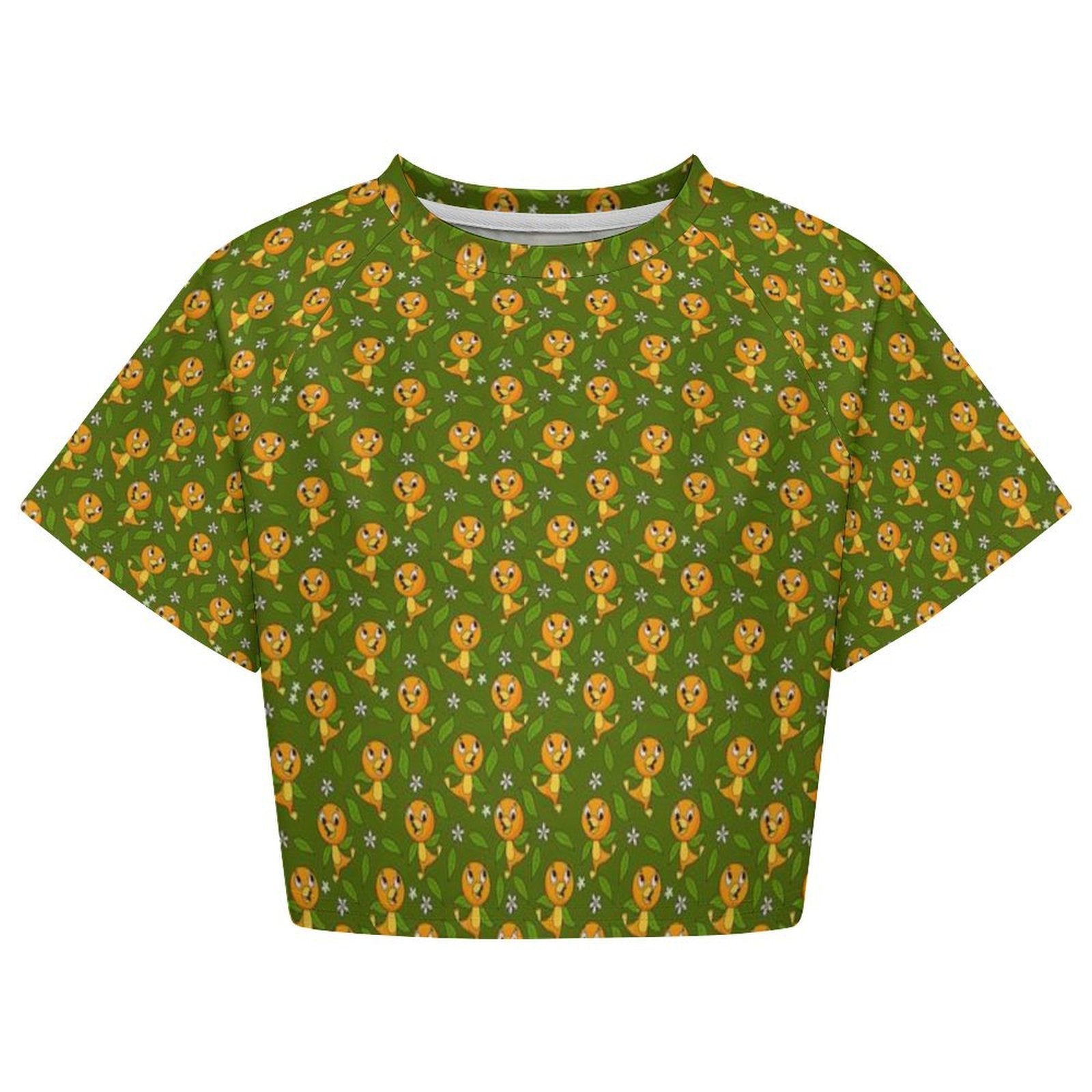 All Over Print Cropped Ralgan T-Shirt - Ambrie