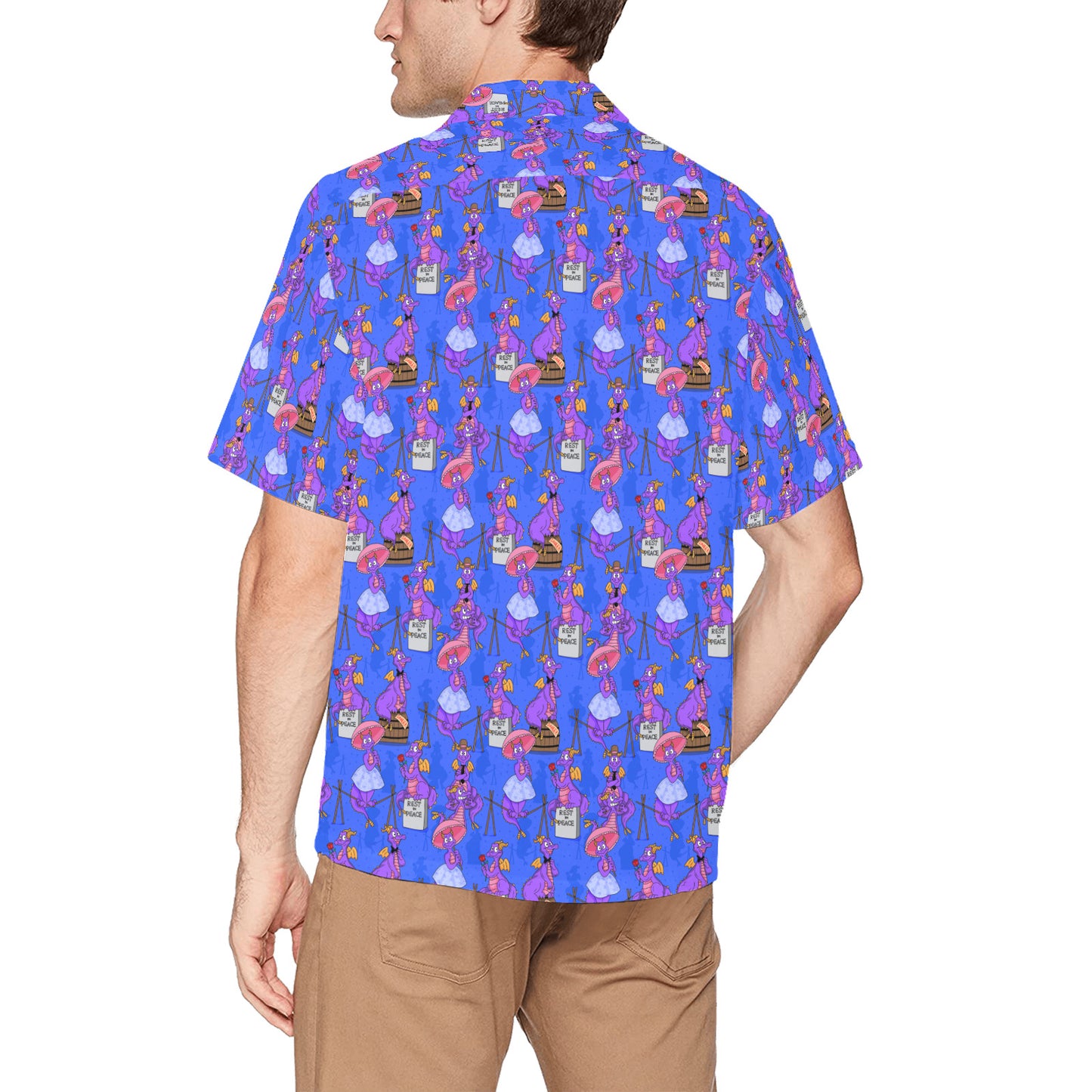 Haunted Mansion Figment Hawaiian Shirt With Chest Pocket