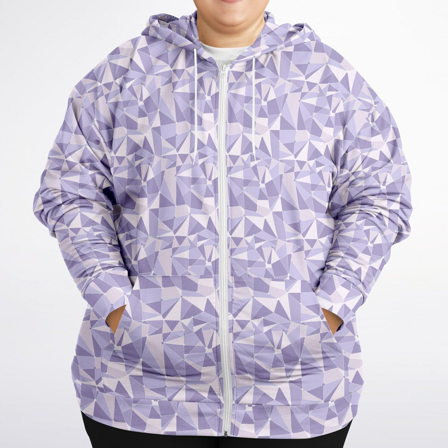 Purple Wall Plus-size Unisex Zip Hoodie