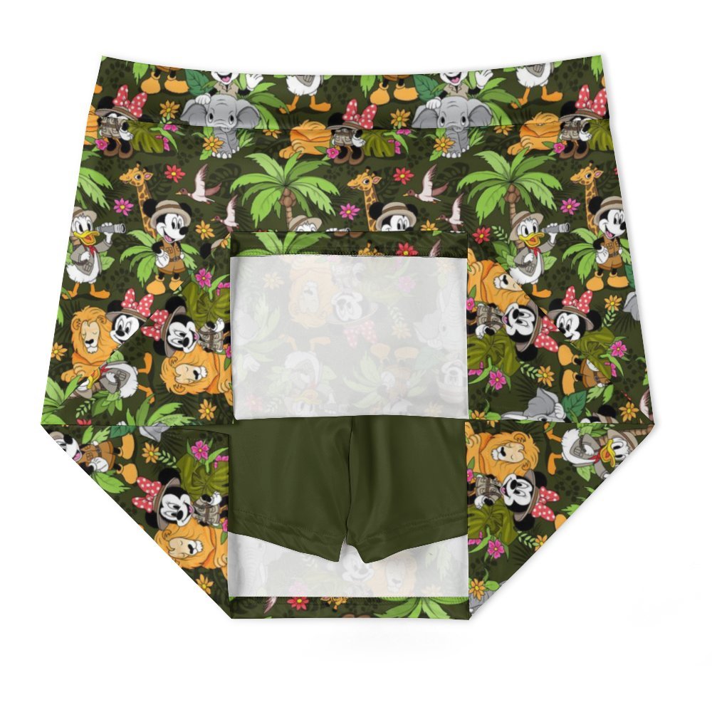 Safari Athletic A-Line Skirt With Pocket Solid Shorts