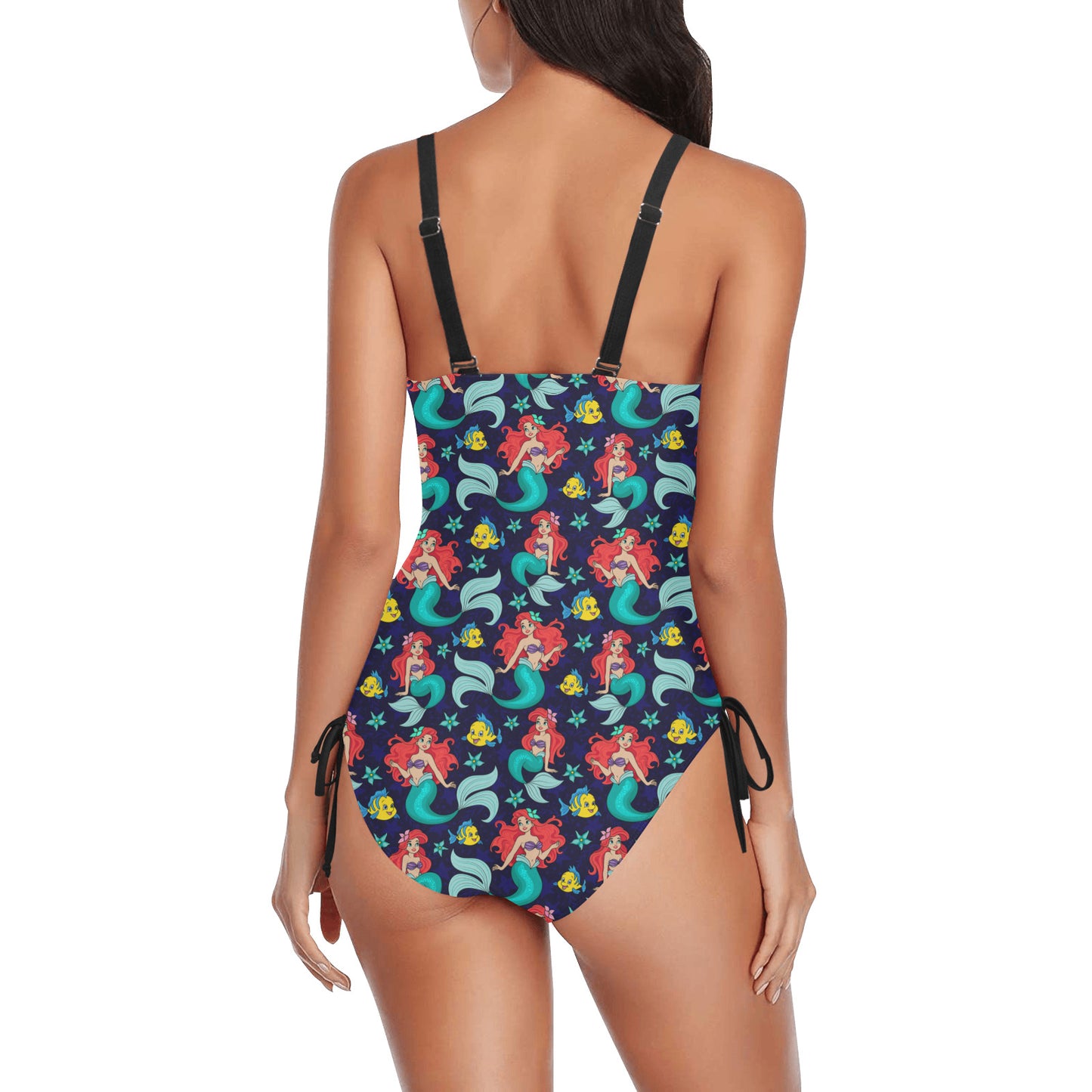 I Want To Be Where The People Are Drawstring Side Women's One-Piece Swimsuit