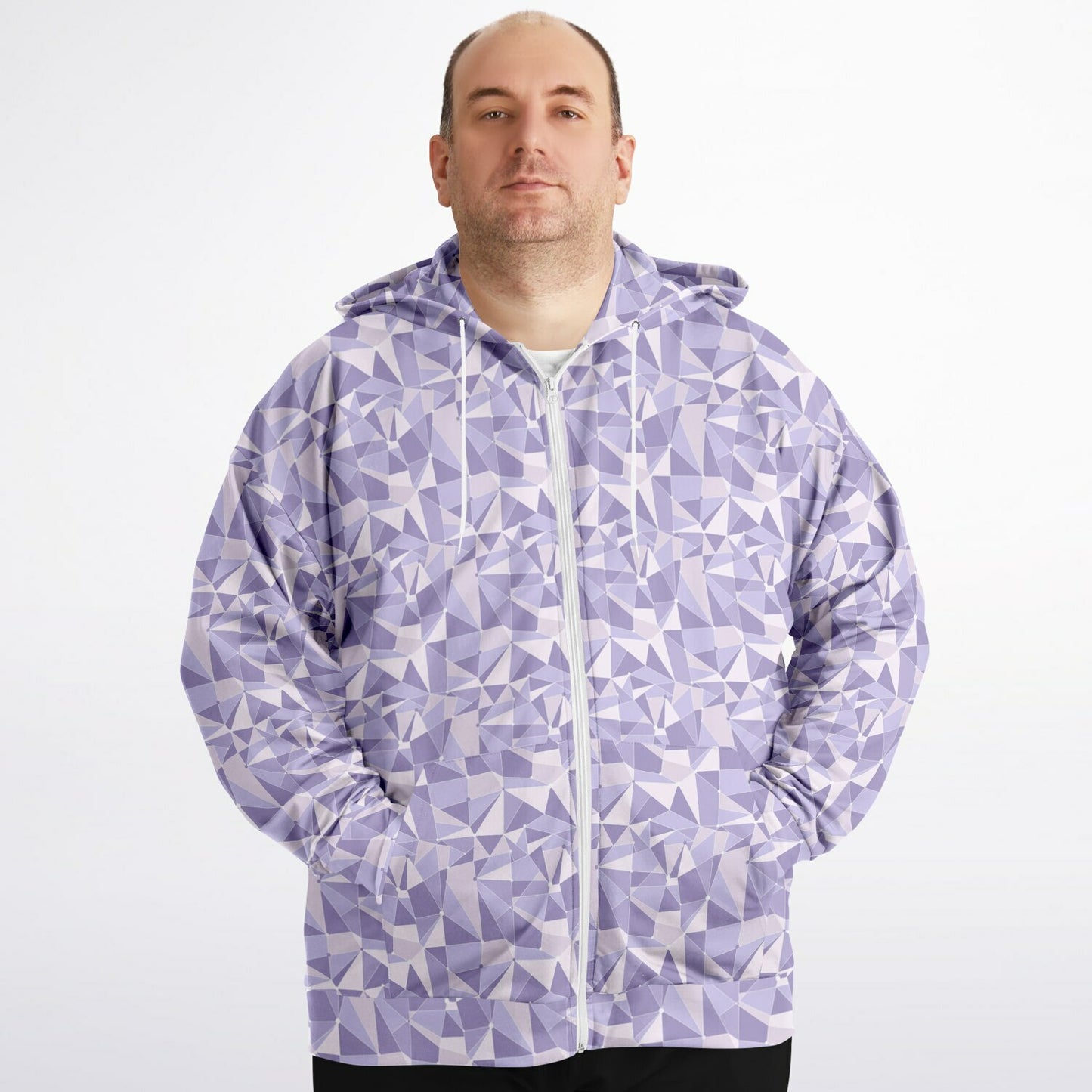 Purple Wall Plus-size Unisex Zip Hoodie