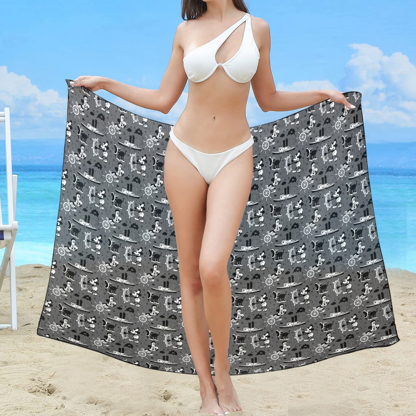 Steamboat Mickey Long Beach Sarong Wrap