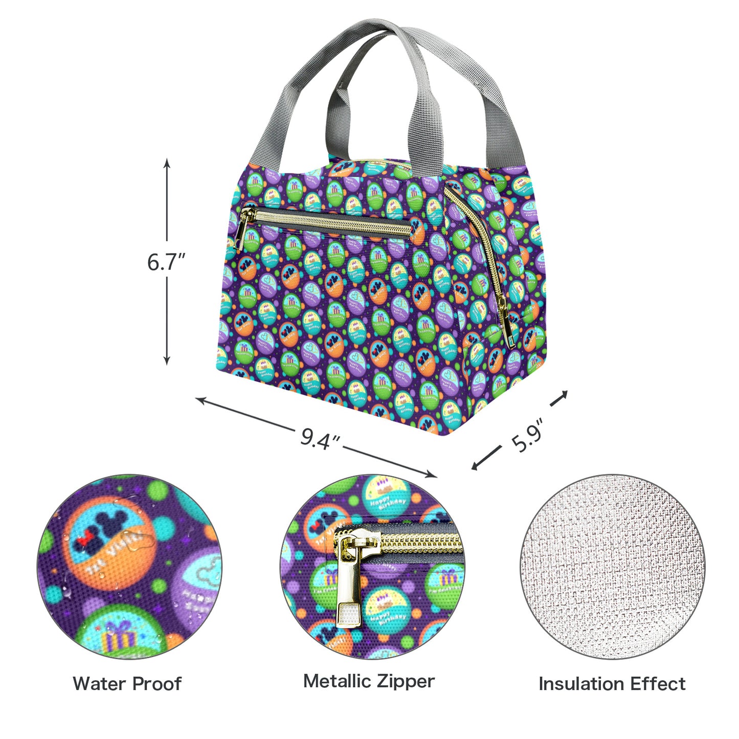 Button Collector Portable Lunch Bag