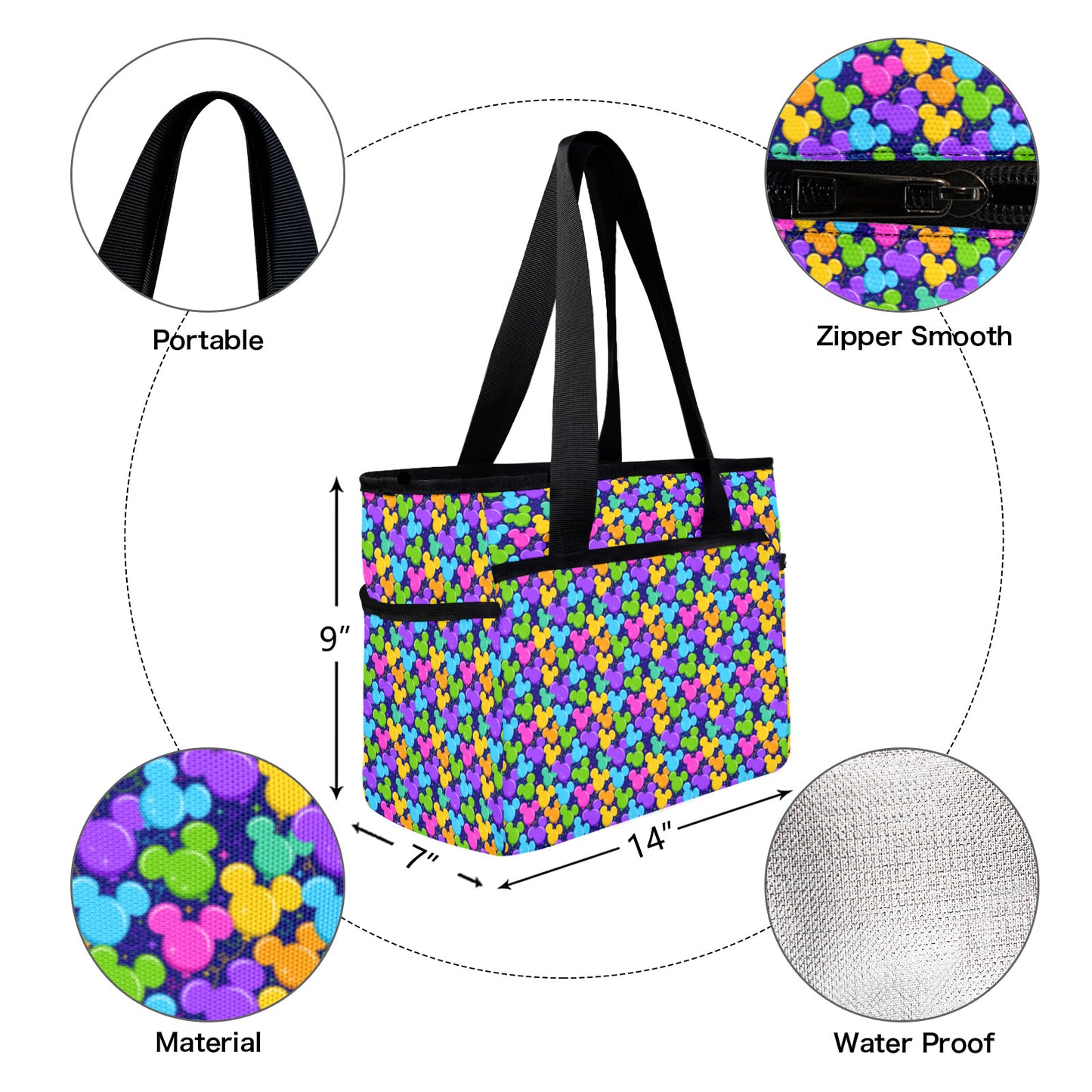 Park Balloons Large Capacity Insulated Tote Bag