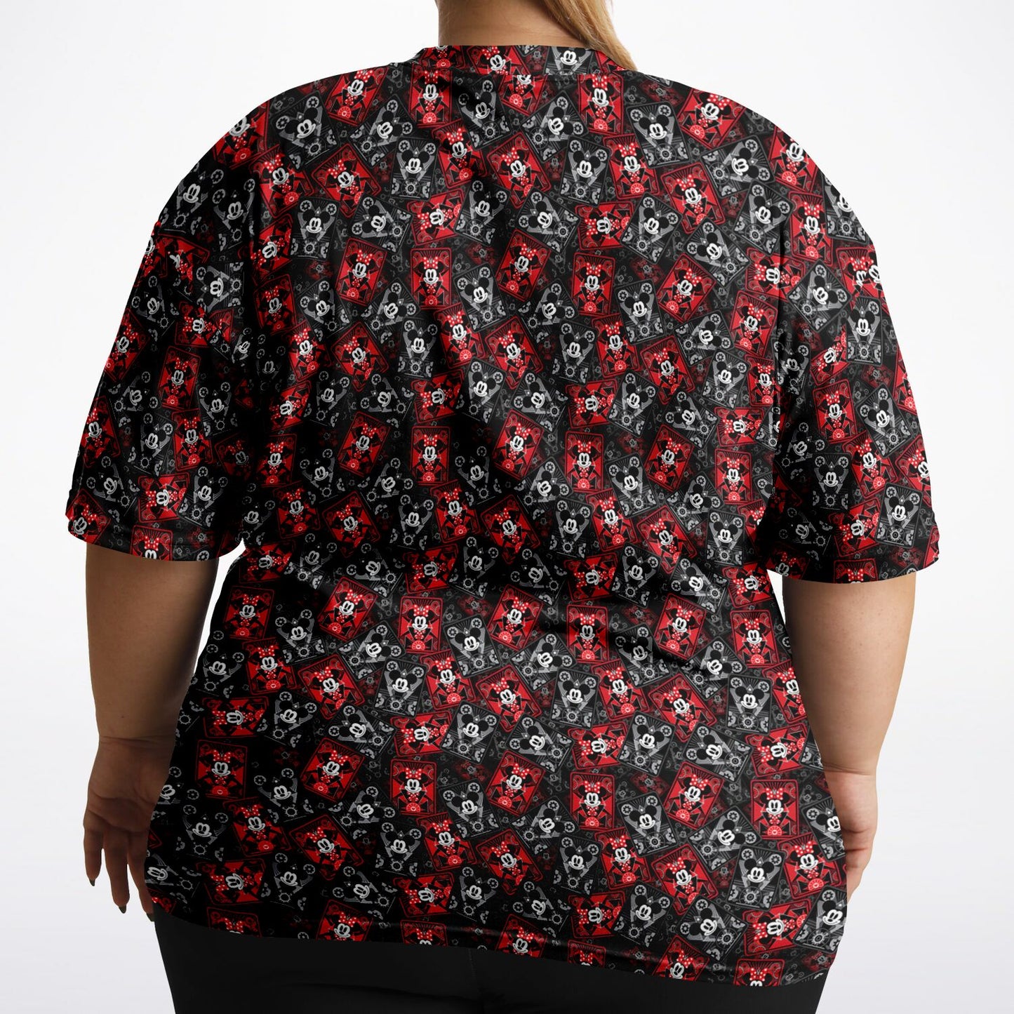 Steamboat Mickey And Minnie Cards Unisex Plus-size T-Shirt