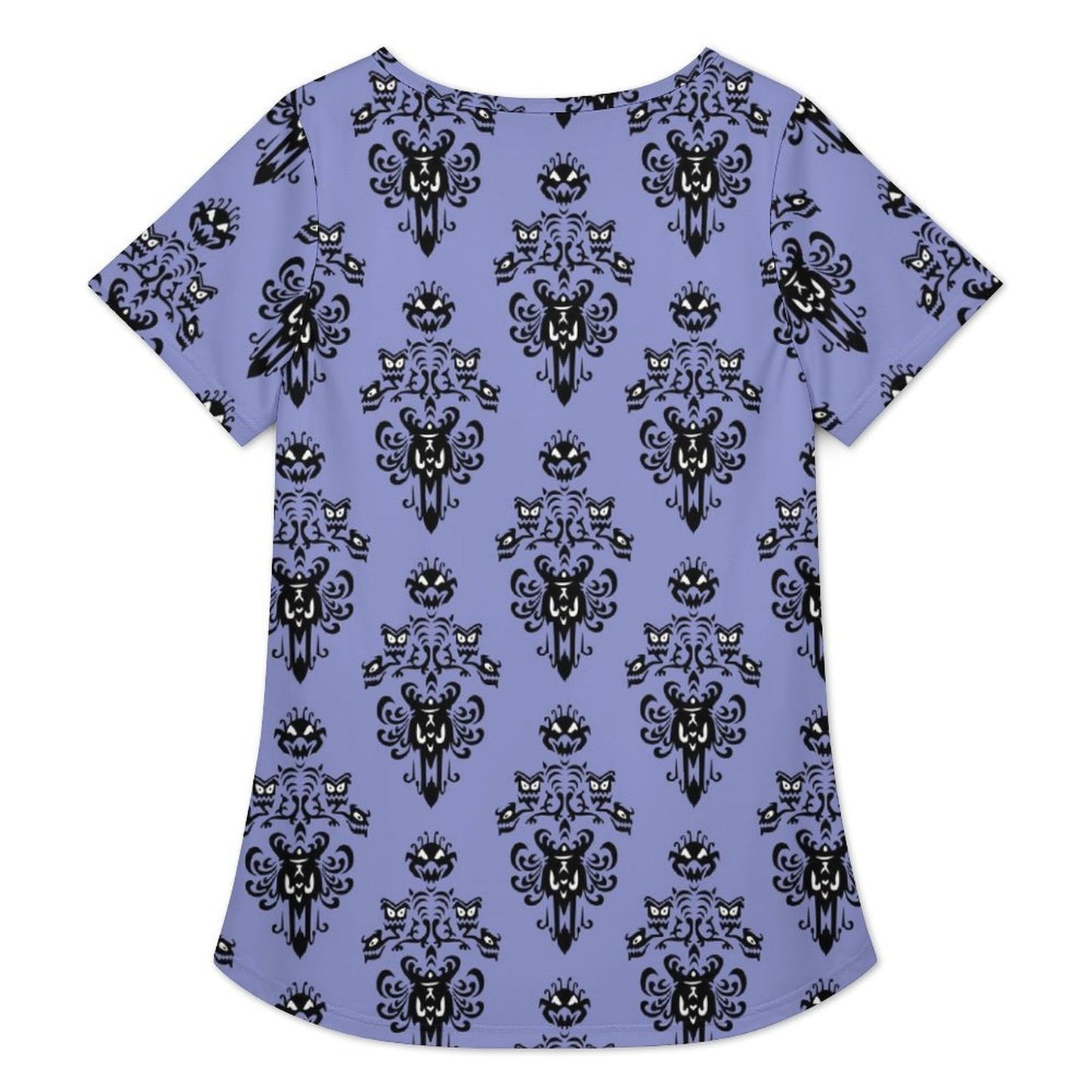 Haunted Mansion Wallpaper Women's Crew Neck Tunic - Ambrie