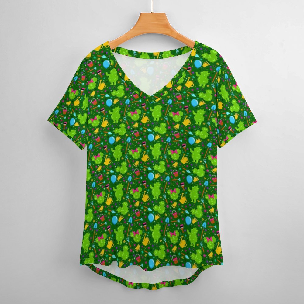 Flower And Garden Women's V-Neck T-Shirt