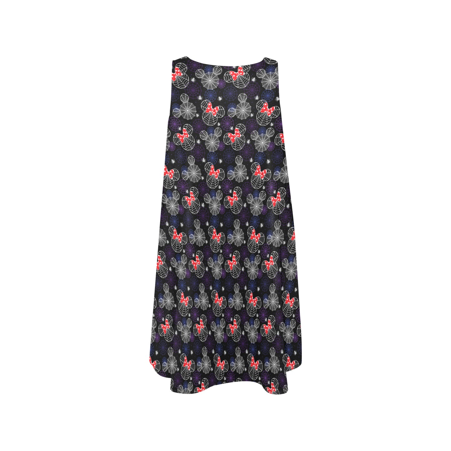 Spider Webs Sleeveless A-Line Pocket Dress