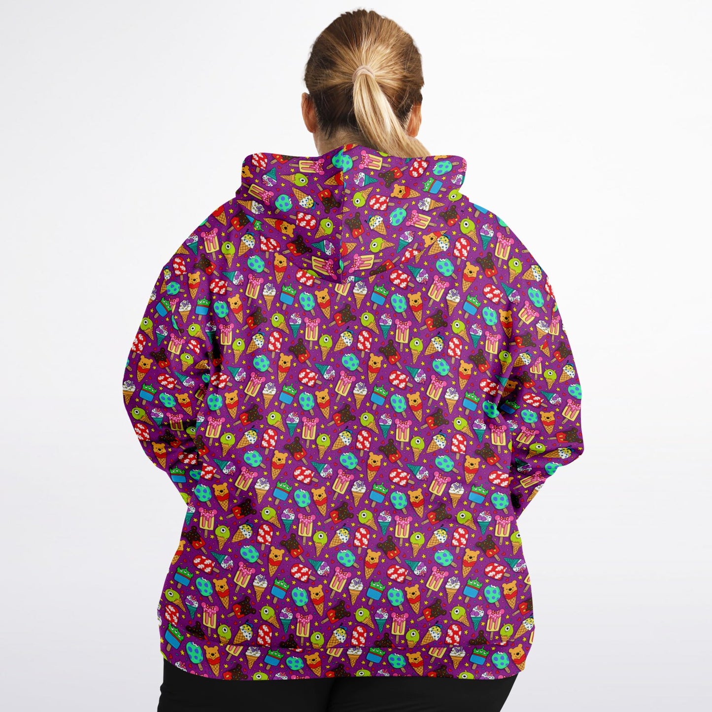 Ice Cream Plus-size Unisex Zip Hoodie