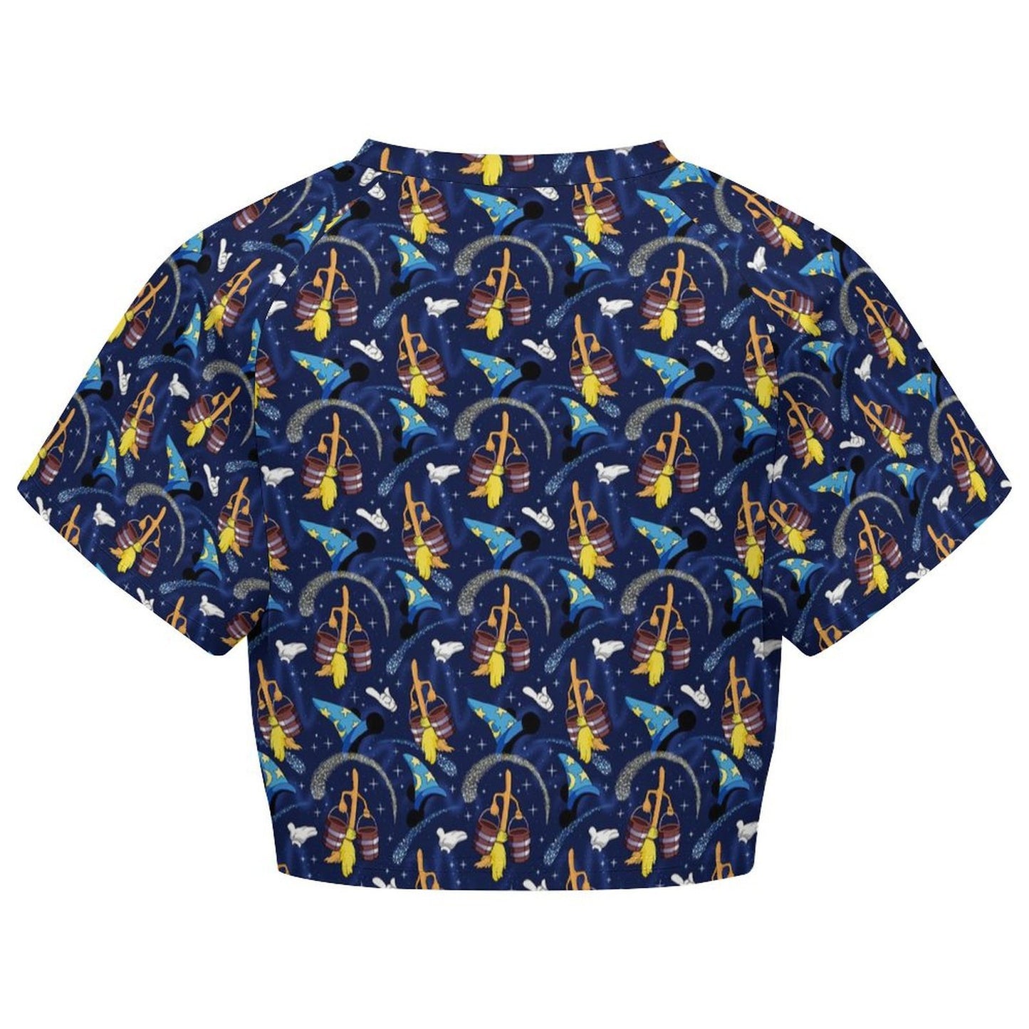 All Over Print Cropped Ralgan T-Shirt - Ambrie