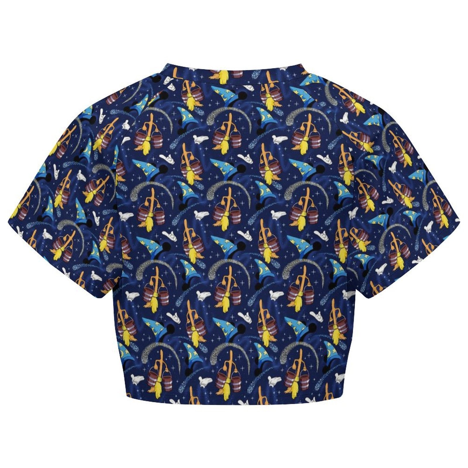 All Over Print Cropped Ralgan T-Shirt - Ambrie