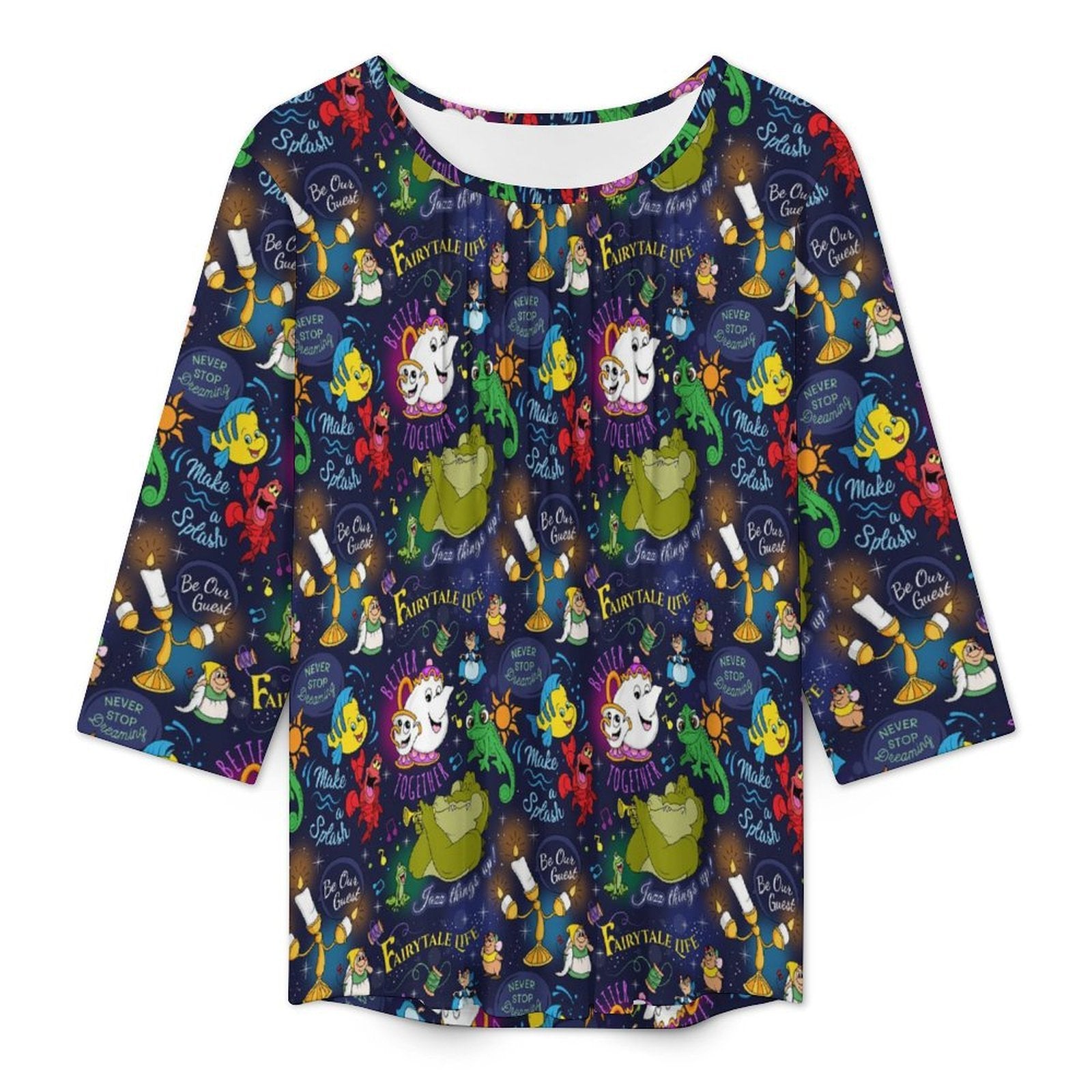 Sidekicks Women's 3/4 Sleeve Pleated Tunic Top - Ambrie