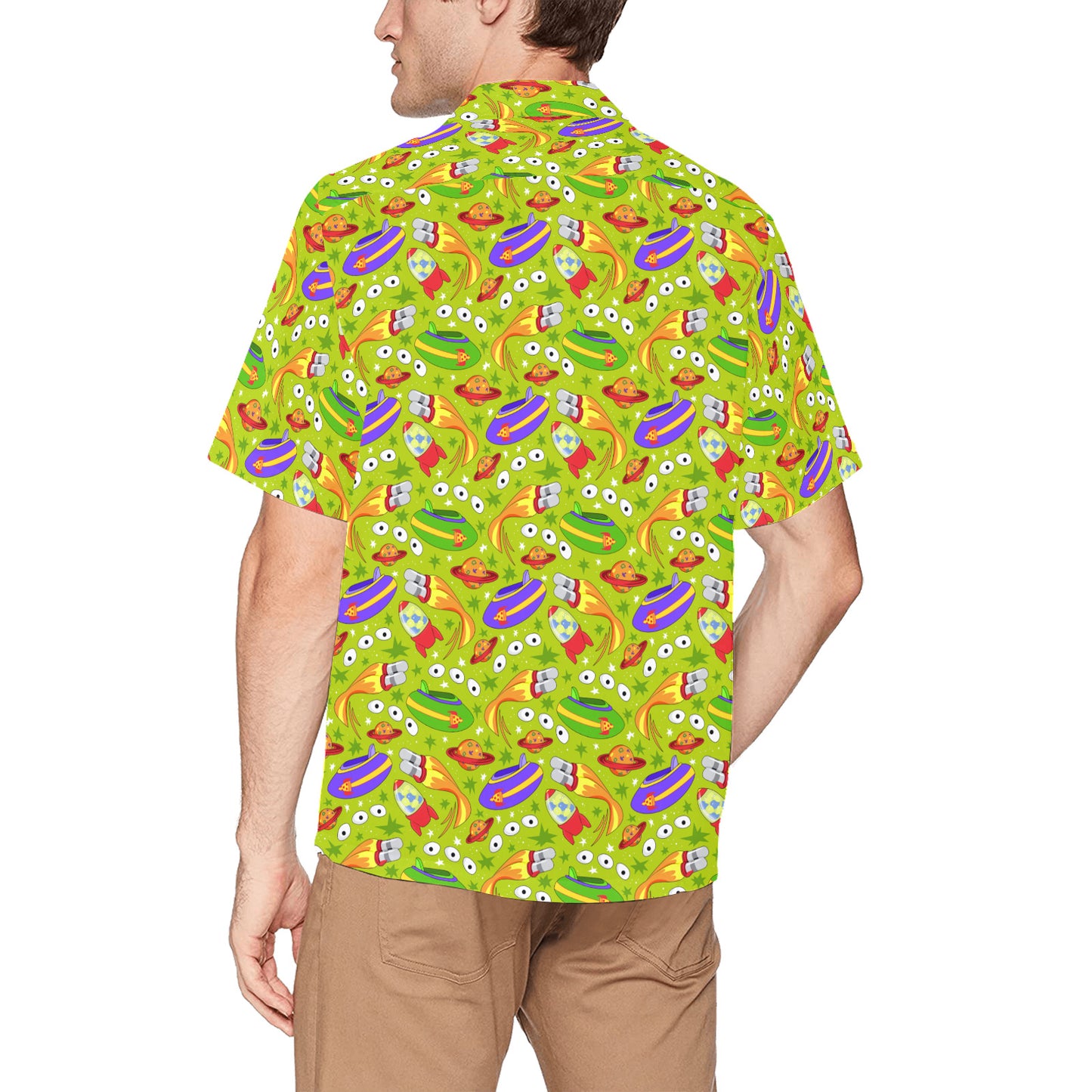 Aliens Hawaiian Shirt With Chest Pocket