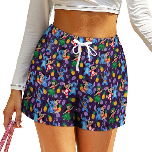 Island Friends Women's High-Waisted Loose Shorts With Pockets