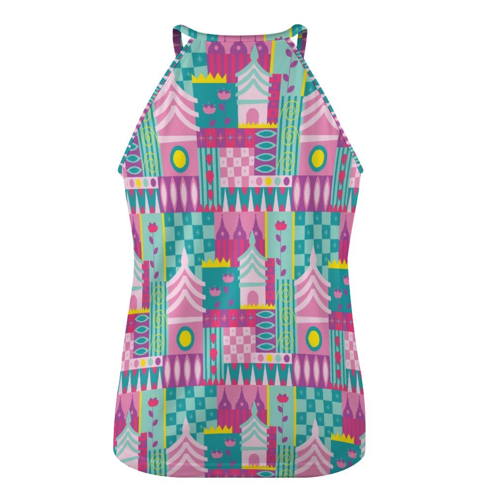 Small World Women's Round-Neck Vest Tank Top