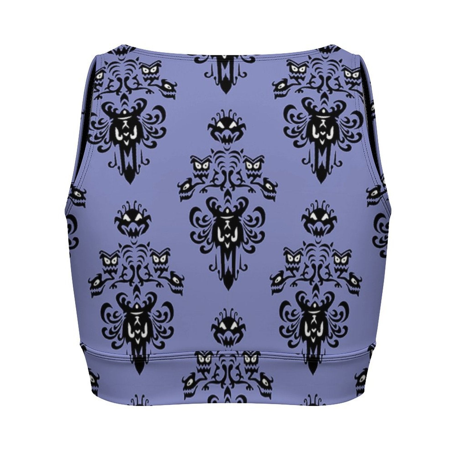 Haunted Mansion Wallpaper Women's Yoga Zipper Vest - Ambrie