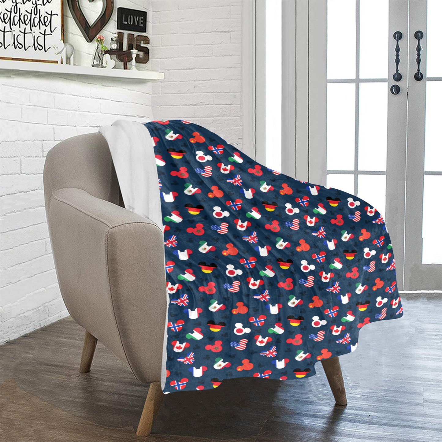 Mickey Flags Ultra-Soft Micro Fleece Blanket 32"x48"
