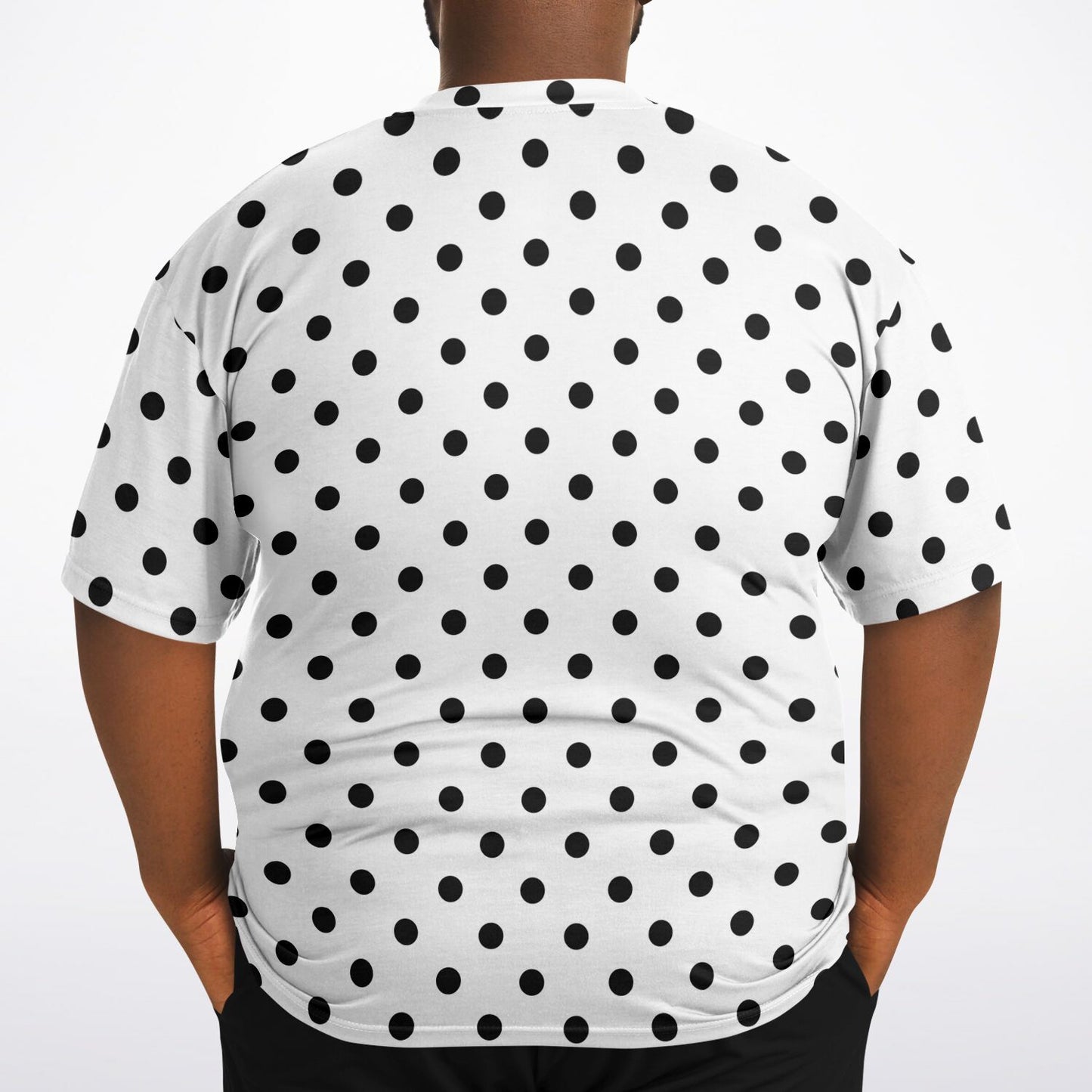 White With Black Polka Dots Unisex Plus-size T-Shirt