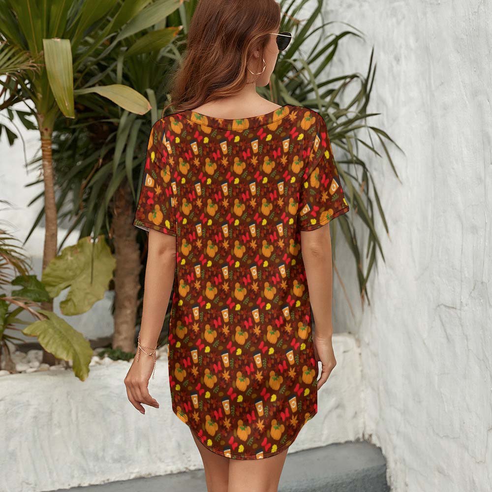 Fall Pumpkins Dolman Short Sleeve T-Shirt