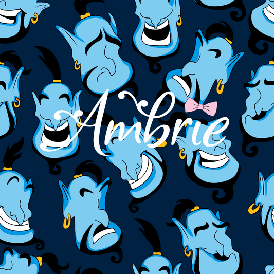 Genie Seamless Pattern, Magical Cartoon Seamless pattern, Fabric Sublimation