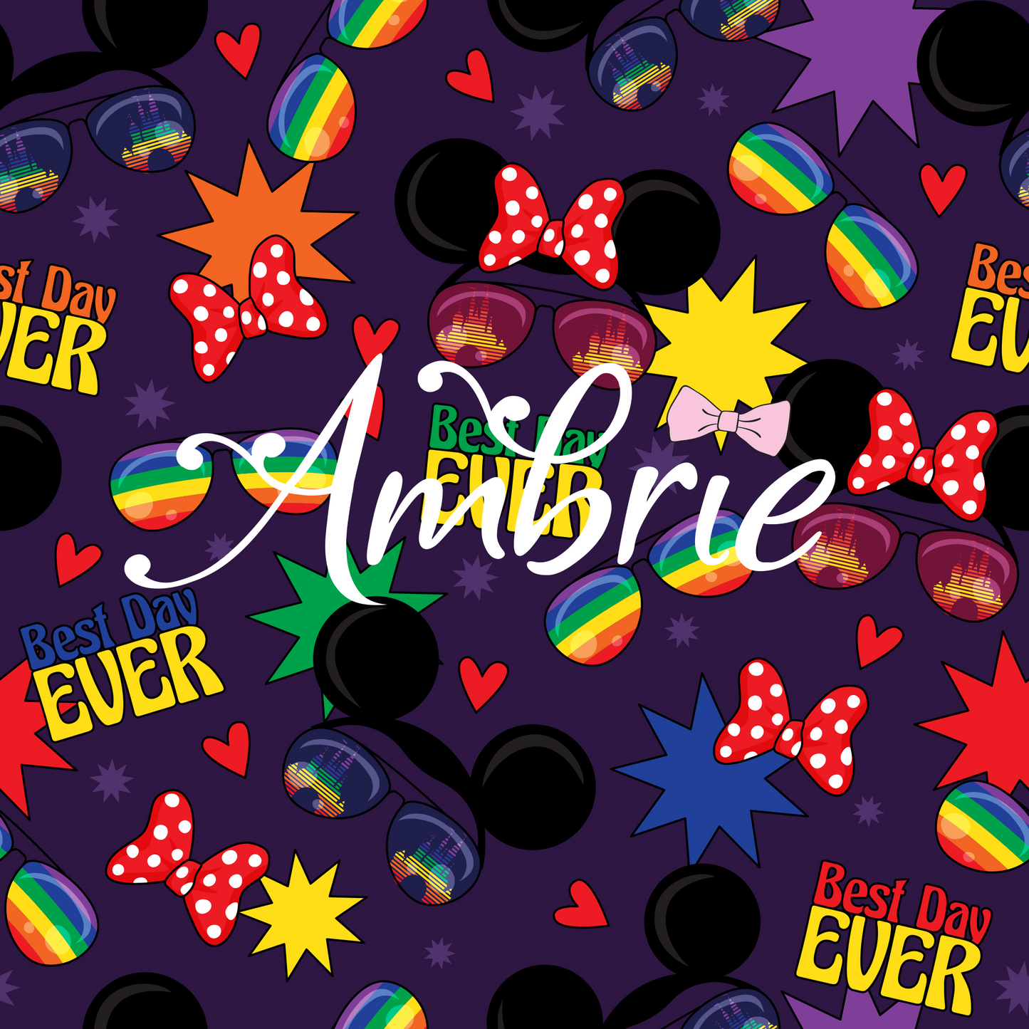 Best Day Ever Seamless Pattern, Magical Cartoon Seamless pattern, Fabric Sublimation