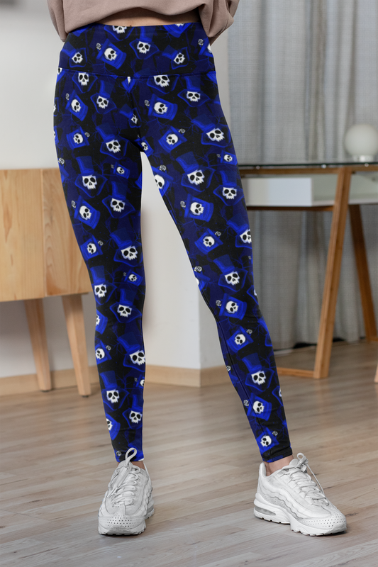 Haunted Mansion Hatbox Ghost Women's Leggings - PRESALE LAST DAY TO ORDER 4/30/2024