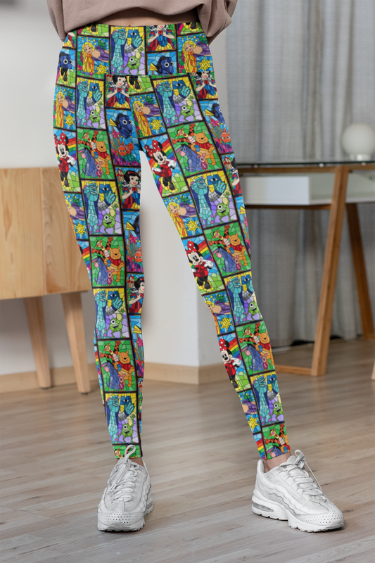 Stained Glass Characters Women's Leggings