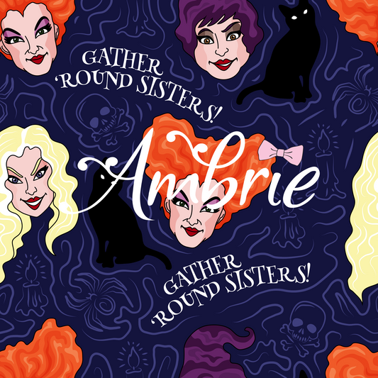 Hocus Pocus Seamless Pattern, Magical Cartoon Seamless pattern, Fabric Sublimation