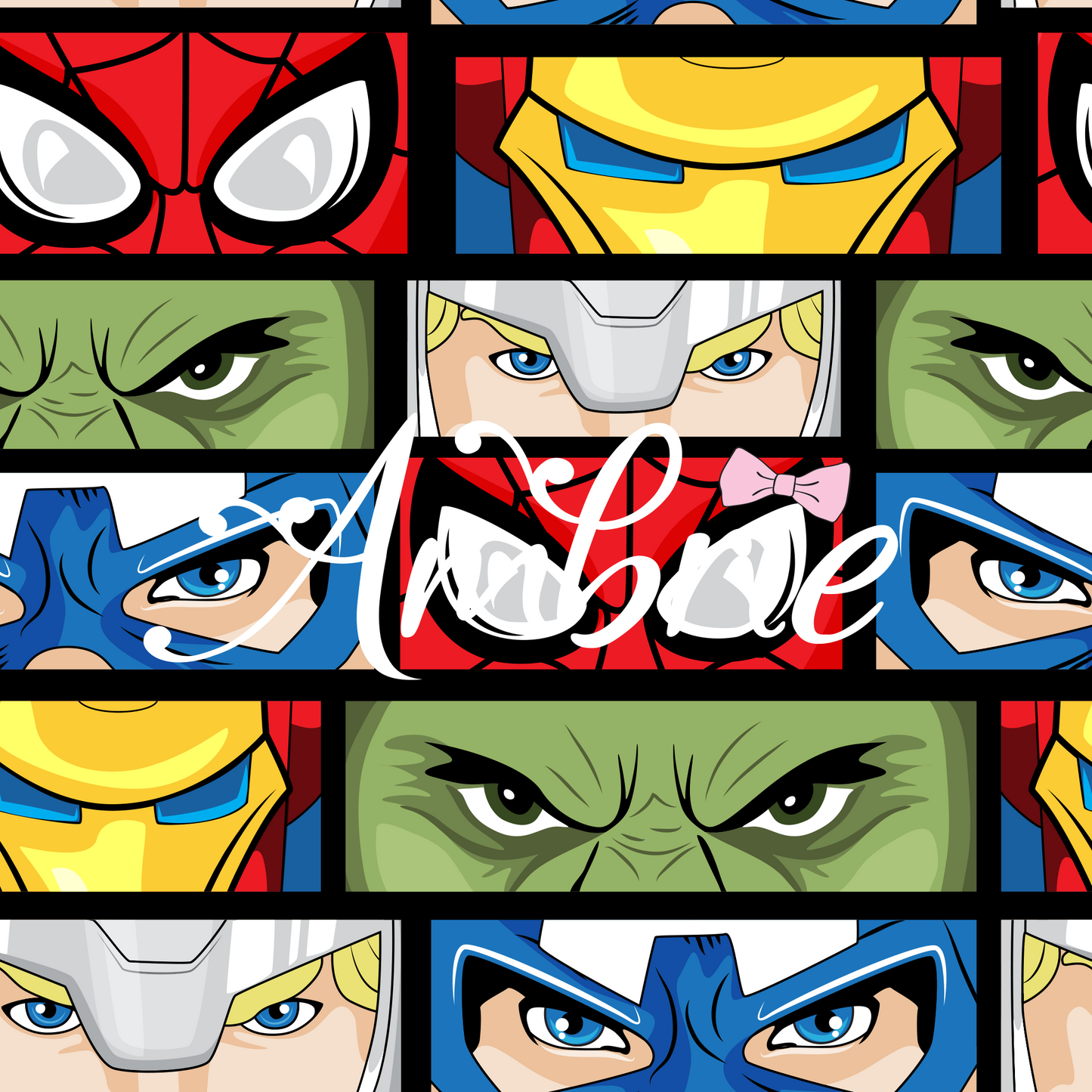 Super Heroes Eyes Seamless Pattern, Magical Cartoon Seamless pattern, Fabric Sublimation